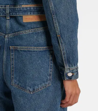 Prada Belted denim jumpsuit | Thumbnail 6 Prada Belted denim jumpsuit | Thumbnail 6