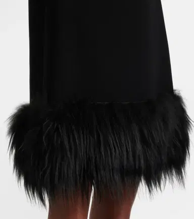 Prada Feather-trimmed minidress | Thumbnail 2 Prada Feather-trimmed minidress | Thumbnail 2