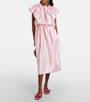 Simone Rocha Draped satin midi skirt | Thumbnail 4 Simone Rocha Draped satin midi skirt | Thumbnail 4