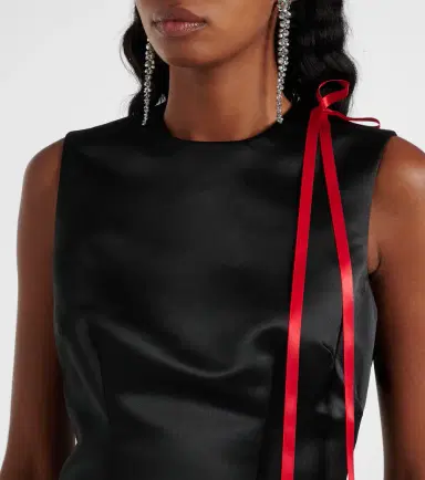 Simone Rocha Bow-detail satin midi dress | Thumbnail 2 Simone Rocha Bow-detail satin midi dress | Thumbnail 2