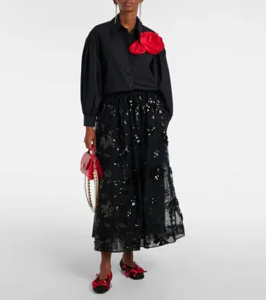 Simone Rocha Floral-appliqué cotton shirt | Thumbnail 2 Simone Rocha Floral-appliqué cotton shirt | Thumbnail 2