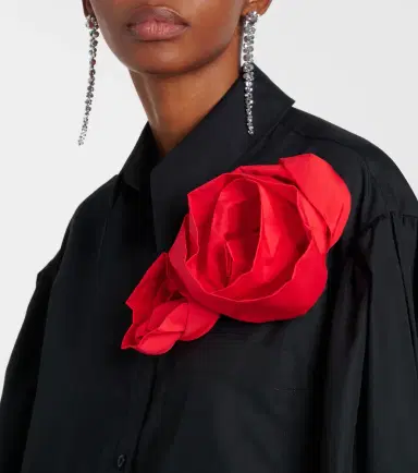 Simone Rocha Floral-appliqué cotton shirt | Thumbnail 4 Simone Rocha Floral-appliqué cotton shirt | Thumbnail 4