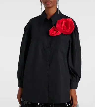 Simone Rocha Floral-appliqué cotton shirt | Thumbnail 5 Simone Rocha Floral-appliqué cotton shirt | Thumbnail 5