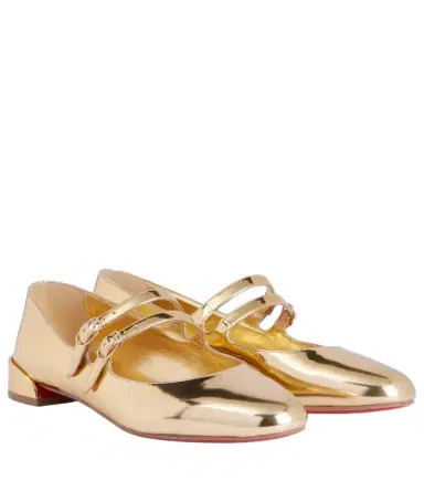 Christian Louboutin Sweet Jane mirrored leather Mary Jane flats | Thumbnail 1 Christian Louboutin Sweet Jane mirrored leather Mary Jane flats | Thumbnail 1