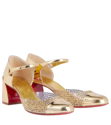 Christian Louboutin Miss MJ Strass mirrored leather and PVC pumps | Thumbnail 1 Christian Louboutin Miss MJ Strass mirrored leather and PVC pumps | Thumbnail 1