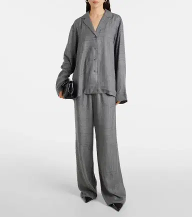 Toteme Monogram flannel pajama shirt | Thumbnail 5 Toteme Monogram flannel pajama shirt | Thumbnail 5