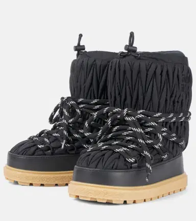 Miu Miu Logo matelassé snow boots | Thumbnail 4 Miu Miu Logo matelassé snow boots | Thumbnail 4