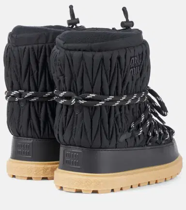 Miu Miu Logo matelassé snow boots | Thumbnail 5 Miu Miu Logo matelassé snow boots | Thumbnail 5