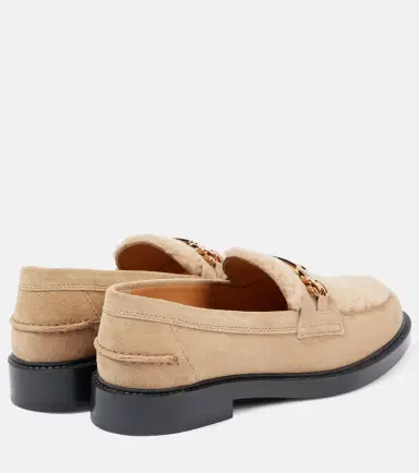 Tod's Shearling-trimmed suede loafers | Thumbnail 3 Tod's Shearling-trimmed suede loafers | Thumbnail 3