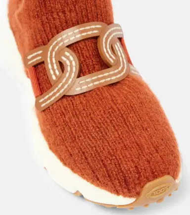 Tod's Kate leather-trimmed slip-on sneakers | Thumbnail 3 Tod's Kate leather-trimmed slip-on sneakers | Thumbnail 3