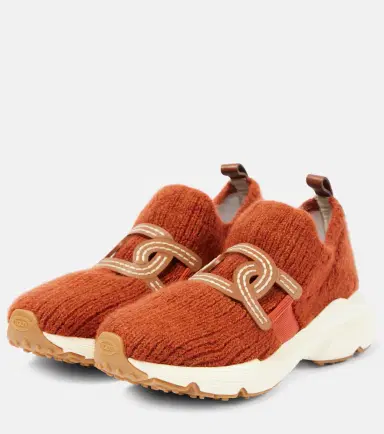 Tod's Kate leather-trimmed slip-on sneakers | Thumbnail 4 Tod's Kate leather-trimmed slip-on sneakers | Thumbnail 4