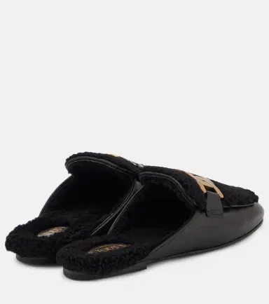 Tod's Catena Kate shearling and leather mules | Thumbnail 4 Tod's Catena Kate shearling and leather mules | Thumbnail 4