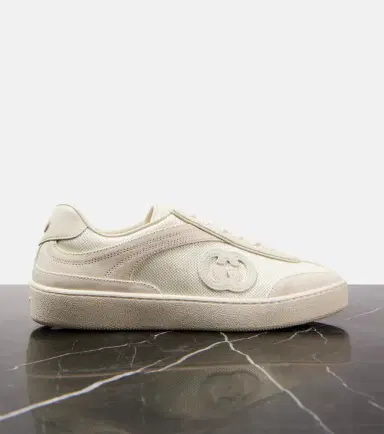 Gucci G74 suede-trimmed sneakers | Thumbnail 3 Gucci G74 suede-trimmed sneakers | Thumbnail 3