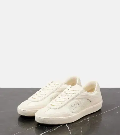 Gucci G74 suede-trimmed sneakers | Thumbnail 4 Gucci G74 suede-trimmed sneakers | Thumbnail 4