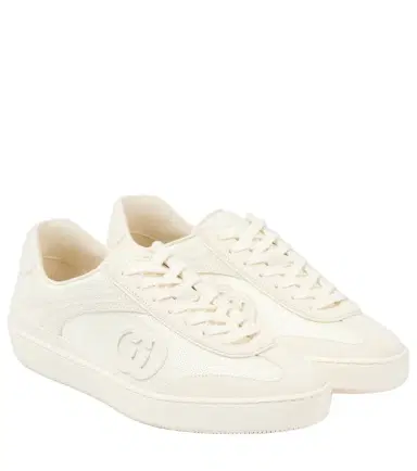 Gucci G74 suede-trimmed sneakers | Thumbnail 1 Gucci G74 suede-trimmed sneakers | Thumbnail 1