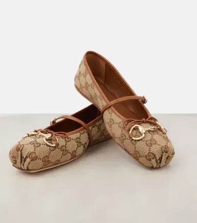 Gucci Horsebit GG Canvas ballet flats | Thumbnail 2 Gucci Horsebit GG Canvas ballet flats | Thumbnail 2