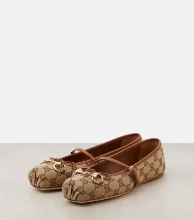Gucci Horsebit GG Canvas ballet flats | Thumbnail 3 Gucci Horsebit GG Canvas ballet flats | Thumbnail 3