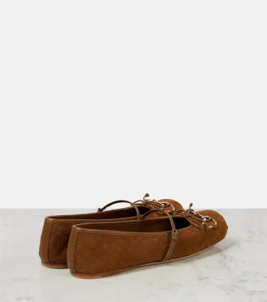 Gucci Horsebit GG suede ballet flats | Thumbnail 4 Gucci Horsebit GG suede ballet flats | Thumbnail 4