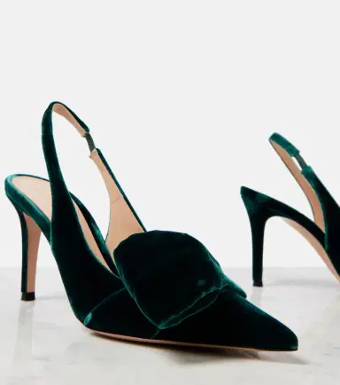 Gianvito Rossi 85 bow-detail velvet slingback pumps | Thumbnail 3 Gianvito Rossi 85 bow-detail velvet slingback pumps | Thumbnail 3