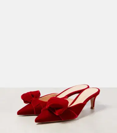 Gianvito Rossi 55 bow-detail velvet mules | Thumbnail 3 Gianvito Rossi 55 bow-detail velvet mules | Thumbnail 3