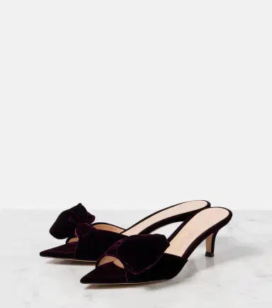 Gianvito Rossi 55 bow-detail velvet mules | Thumbnail 3 Gianvito Rossi 55 bow-detail velvet mules | Thumbnail 3