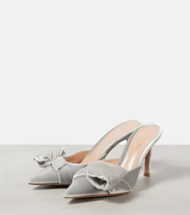 Gianvito Rossi 85 bow-detail velvet mules | Thumbnail 2 Gianvito Rossi 85 bow-detail velvet mules | Thumbnail 2