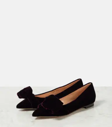 Gianvito Rossi Bow-detail velvet ballet flats | Thumbnail 4 Gianvito Rossi Bow-detail velvet ballet flats | Thumbnail 4