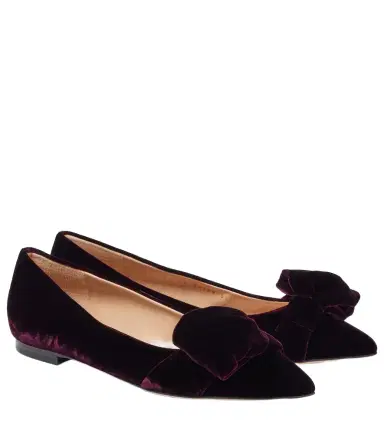 Gianvito Rossi Bow-detail velvet ballet flats | Thumbnail 1 Gianvito Rossi Bow-detail velvet ballet flats | Thumbnail 1
