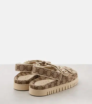 Gucci New Marmont GG leather-trimmed sandals | Thumbnail 3 Gucci New Marmont GG leather-trimmed sandals | Thumbnail 3