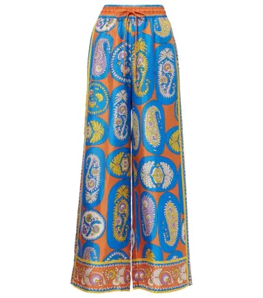 ALÉMAIS Alémais Luis printed silk palazzo pants | Thumbnail 1 ALÉMAIS Alémais Luis printed silk palazzo pants | Thumbnail 1