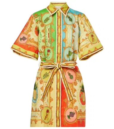 ALÉMAIS Alémais La Musica printed linen shirt dress | Thumbnail 1 ALÉMAIS Alémais La Musica printed linen shirt dress | Thumbnail 1