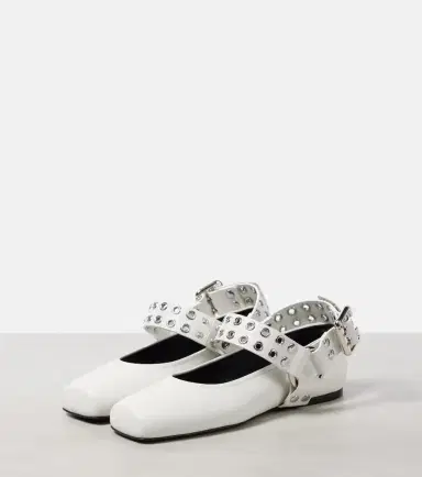 Alaïa Alaïa Embellished leather ballet flats | Thumbnail 3 Alaïa Alaïa Embellished leather ballet flats | Thumbnail 3