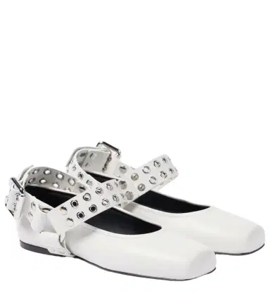 Alaïa Alaïa Embellished leather ballet flats | Thumbnail 1 Alaïa Alaïa Embellished leather ballet flats | Thumbnail 1