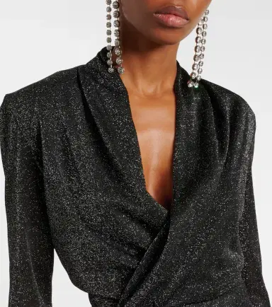 Isabel Marant Cinay lamé wrap top | Thumbnail 3 Isabel Marant Cinay lamé wrap top | Thumbnail 3