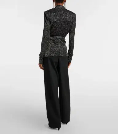 Isabel Marant Cinay lamé wrap top | Thumbnail 5 Isabel Marant Cinay lamé wrap top | Thumbnail 5