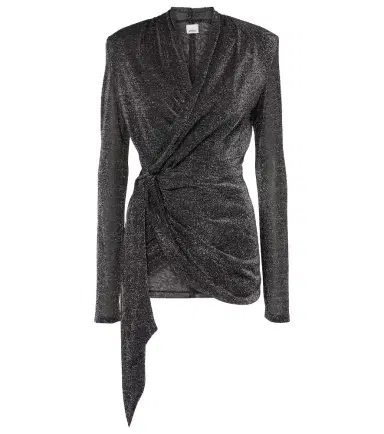Isabel Marant Cinay lamé wrap top | Thumbnail 1 Isabel Marant Cinay lamé wrap top | Thumbnail 1