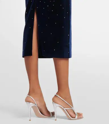 Alex Perry Embellished velvet midi dress | Thumbnail 5 Alex Perry Embellished velvet midi dress | Thumbnail 5
