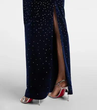 Alex Perry Singlet crystal-embellished velvet gown | Thumbnail 3 Alex Perry Singlet crystal-embellished velvet gown | Thumbnail 3