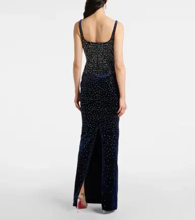 Alex Perry Singlet crystal-embellished velvet gown | Thumbnail 5 Alex Perry Singlet crystal-embellished velvet gown | Thumbnail 5