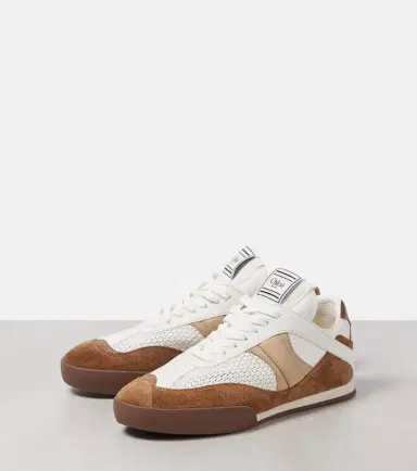 Chloé Chloé Kick suede and leather-trimmed sneakers | Thumbnail 4 Chloé Chloé Kick suede and leather-trimmed sneakers | Thumbnail 4