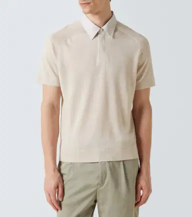 dunhill Linen and silk polo shirt | Thumbnail 2 dunhill Linen and silk polo shirt | Thumbnail 2