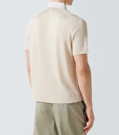 dunhill Linen and silk polo shirt | Thumbnail 3 dunhill Linen and silk polo shirt | Thumbnail 3