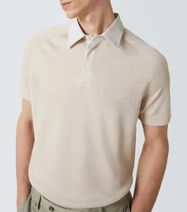 dunhill Linen and silk polo shirt | Thumbnail 4 dunhill Linen and silk polo shirt | Thumbnail 4