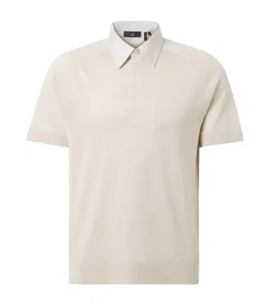 dunhill Linen and silk polo shirt | Thumbnail 1 dunhill Linen and silk polo shirt | Thumbnail 1