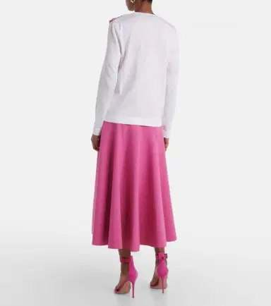 Oscar de la Renta Floral-appliqué cotton-blend cardigan | Thumbnail 4 Oscar de la Renta Floral-appliqué cotton-blend cardigan | Thumbnail 4