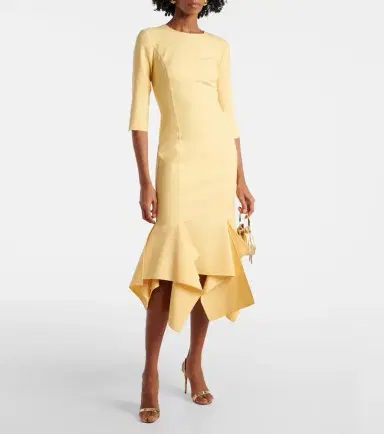 Oscar de la Renta Wool-blend midi dress | Thumbnail 2 Oscar de la Renta Wool-blend midi dress | Thumbnail 2