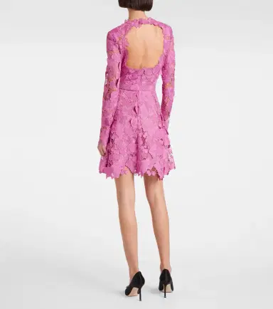 Oscar de la Renta Floral lace minidress | Thumbnail 4 Oscar de la Renta Floral lace minidress | Thumbnail 4