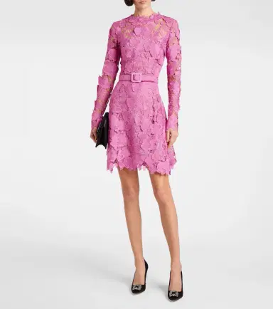 Oscar de la Renta Floral lace minidress | Thumbnail 5 Oscar de la Renta Floral lace minidress | Thumbnail 5
