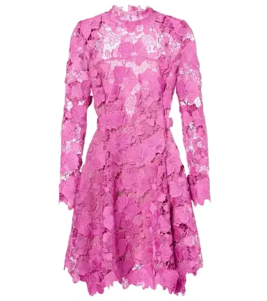 Oscar de la Renta Floral lace minidress | Thumbnail 1 Oscar de la Renta Floral lace minidress | Thumbnail 1