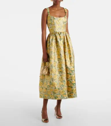 Markarian Floral lamé jacquard gown | Thumbnail 3 Markarian Floral lamé jacquard gown | Thumbnail 3